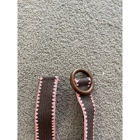 Anthropologie Belt Women’s Preppy Pink Brown Stretchy Size Small New